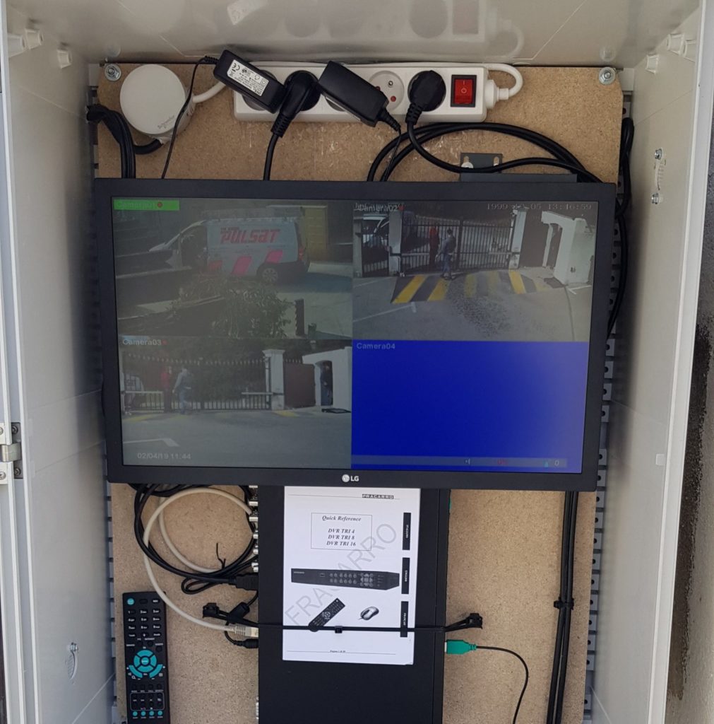 Système de vidéosurveillance extérieur autonome.
